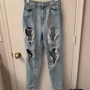 bdg distressed high rise mom jeans